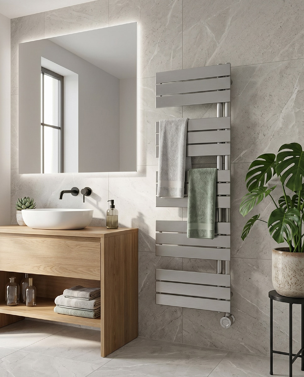 Toalheiro Elétrico de Casa de Banho E-ALBA 1430x500 mm 400 W Acabamento Cromado Crómio brilho-2