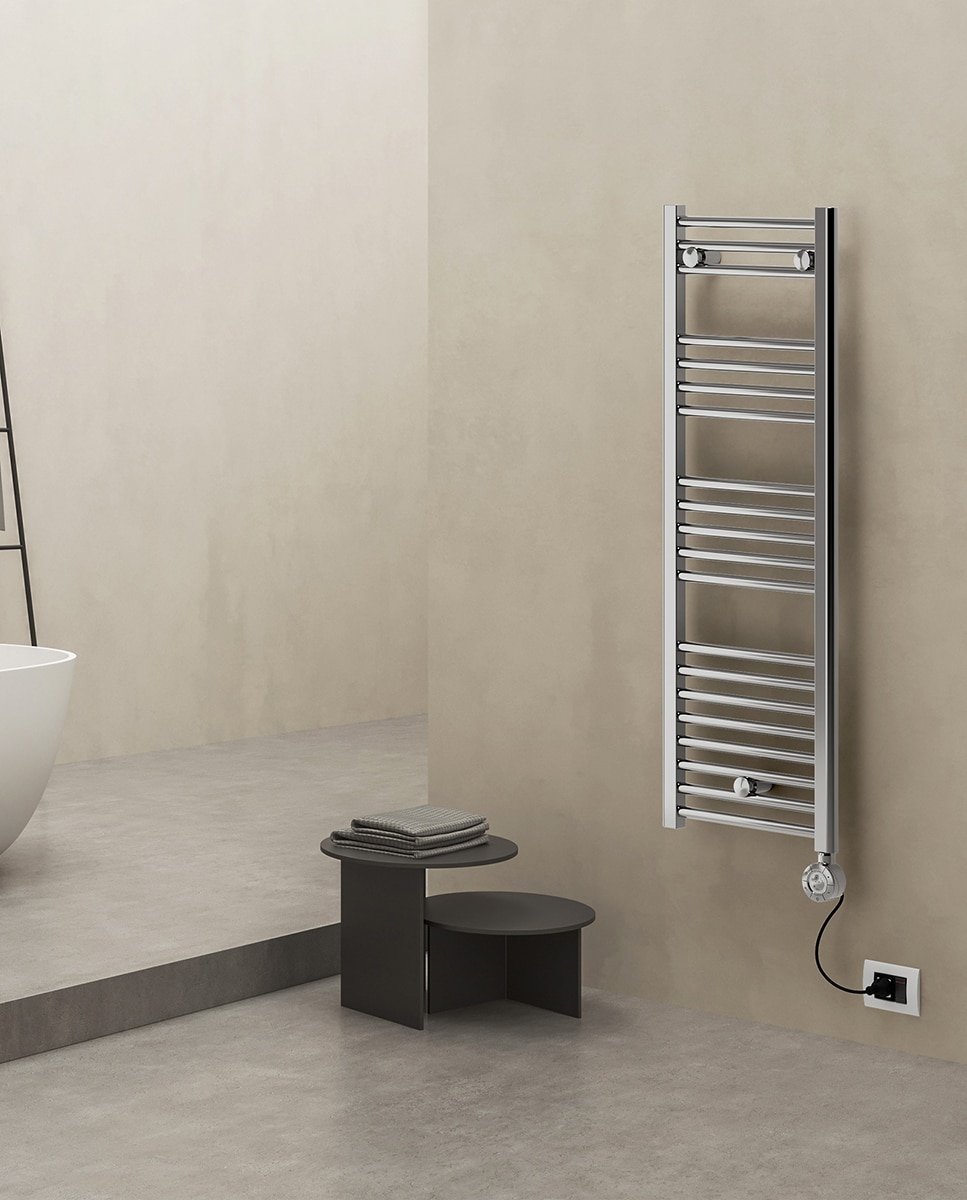 Toalheiro Elétrico de Casa de Banho E-BORMIO 800x500 mm 250 W Acabamento Cromado Crómio brilho-2
