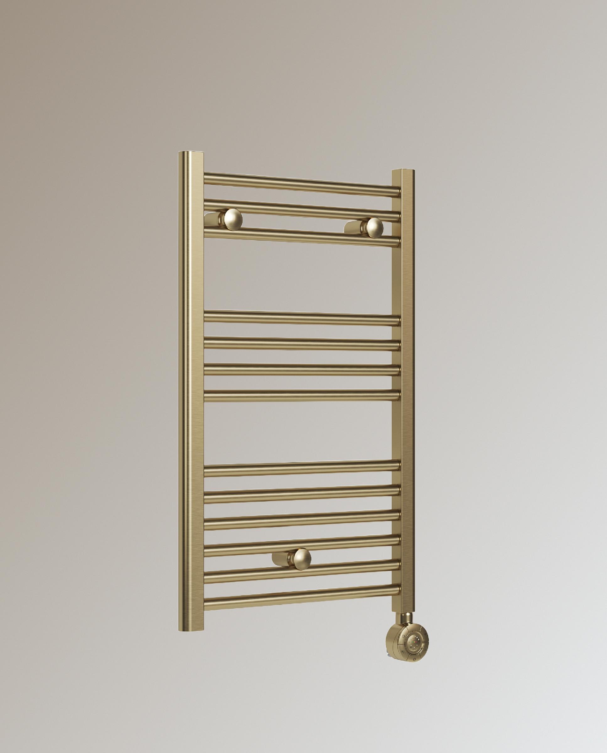 Imagem 0 de Toalheiro Elétrico de Casa de Banho E-BORMIO 800x500 mm 300 W Acabamento Dourado Mate