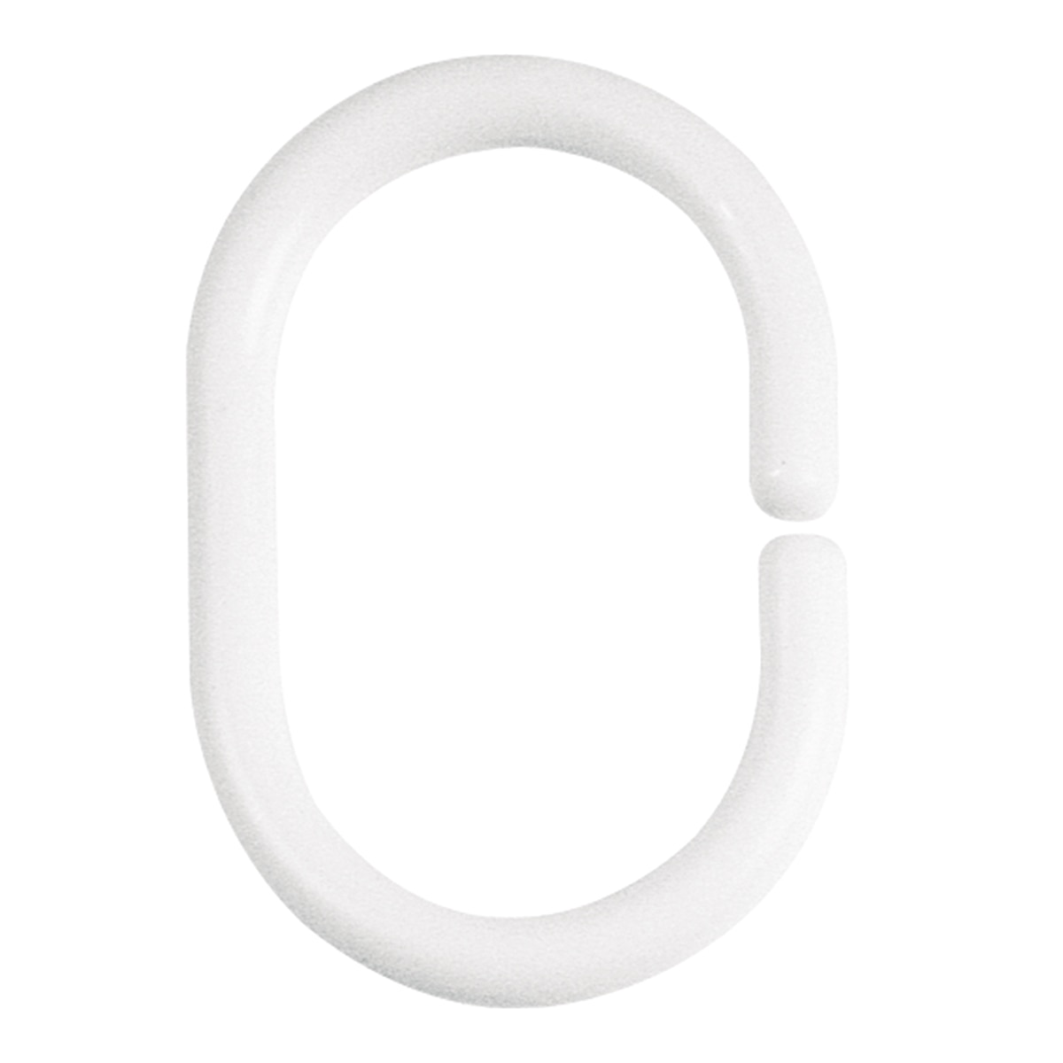 Conjunto de 12 argolas para cortina de banho El Corte Inglés Branco-1