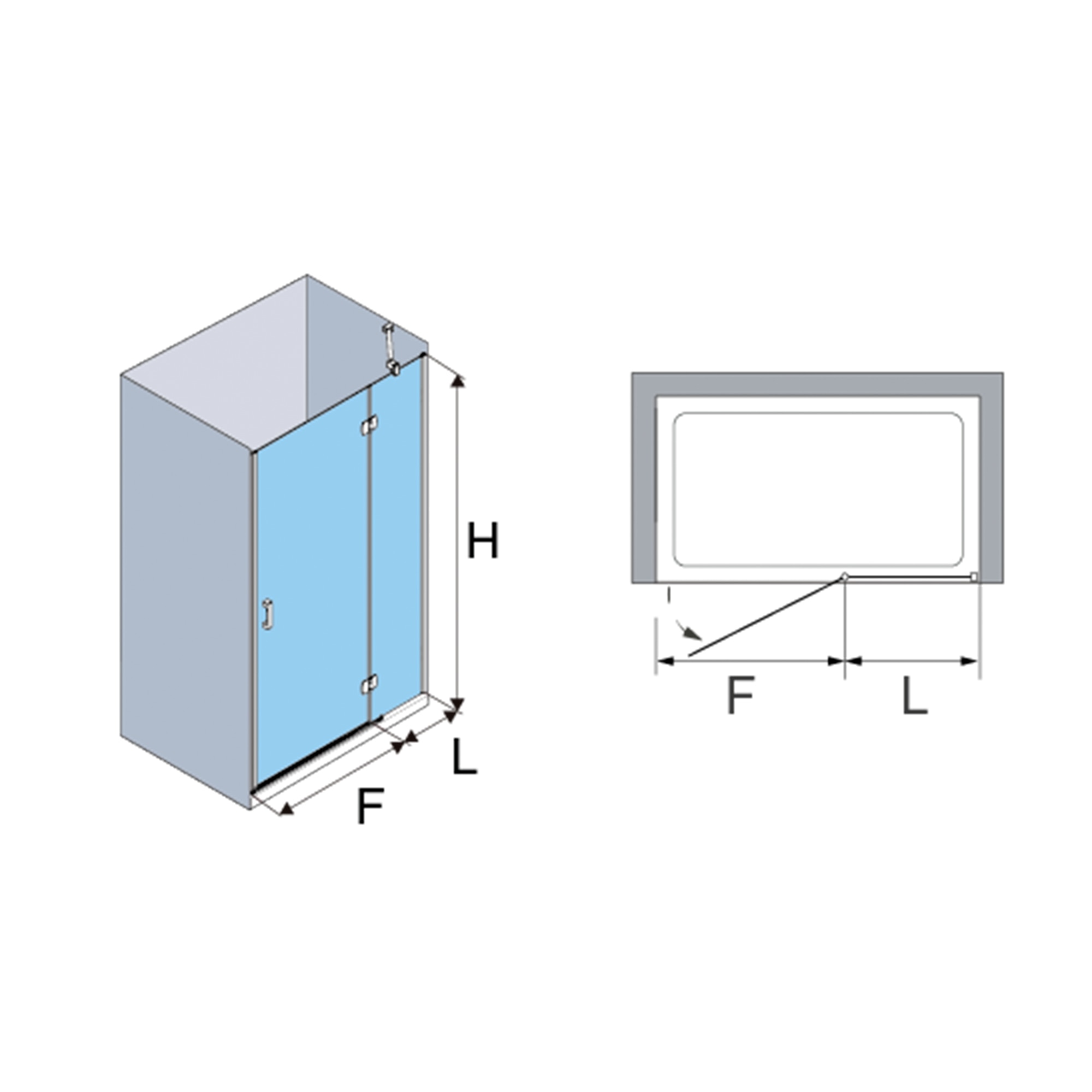 Imagen 5 de Mampara de ducha frontal Newglass-V8 NG-206 Profiltek - Cromo De 181 a 220 cm Cromo