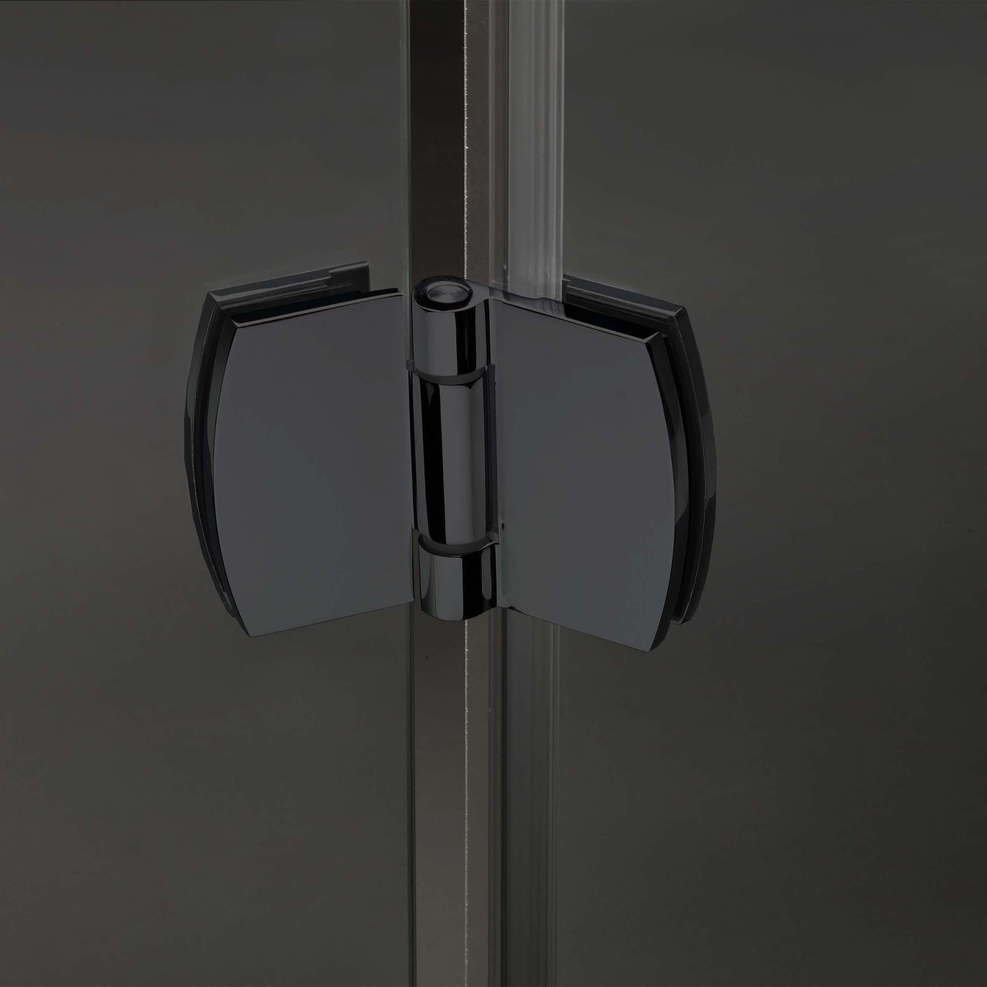 Imagen 3 de Mampara de ducha frontal Newglass-V8 NG-206 Profiltek - Negro mate De 63 a 90 cm Negro mate