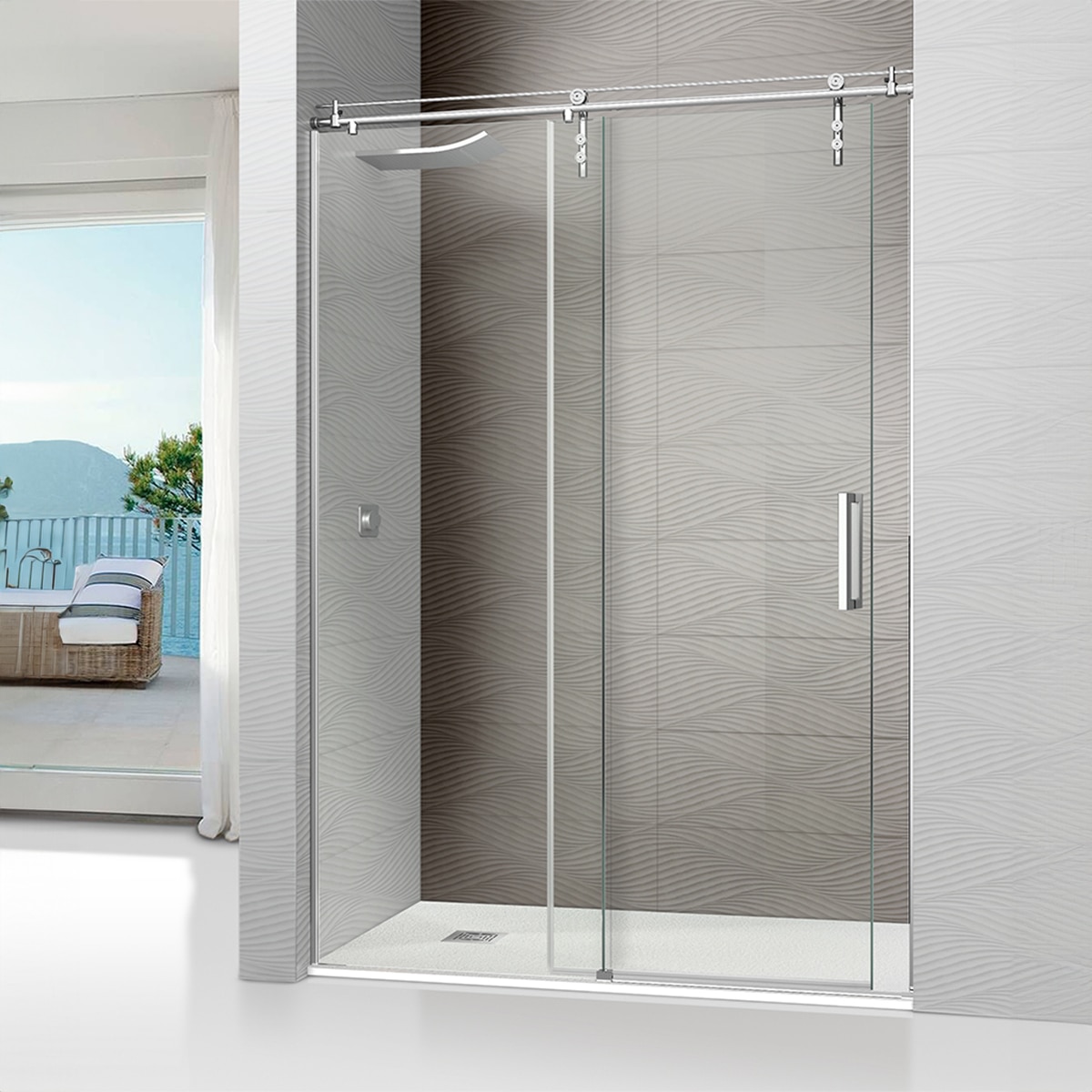 Imagen de Ibermampara Rotterdam Mampara ducha 8 mm 195 cm vidrio Securizado en OfertitasTOP