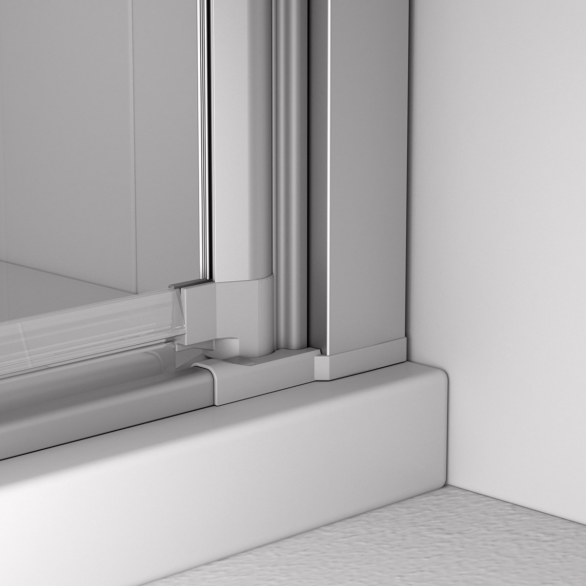 Mampara Ducha frontal D1 Plus Giro 2P Duscholux - Plata brillo De 110,1 a 140 cm Plata brillo-2