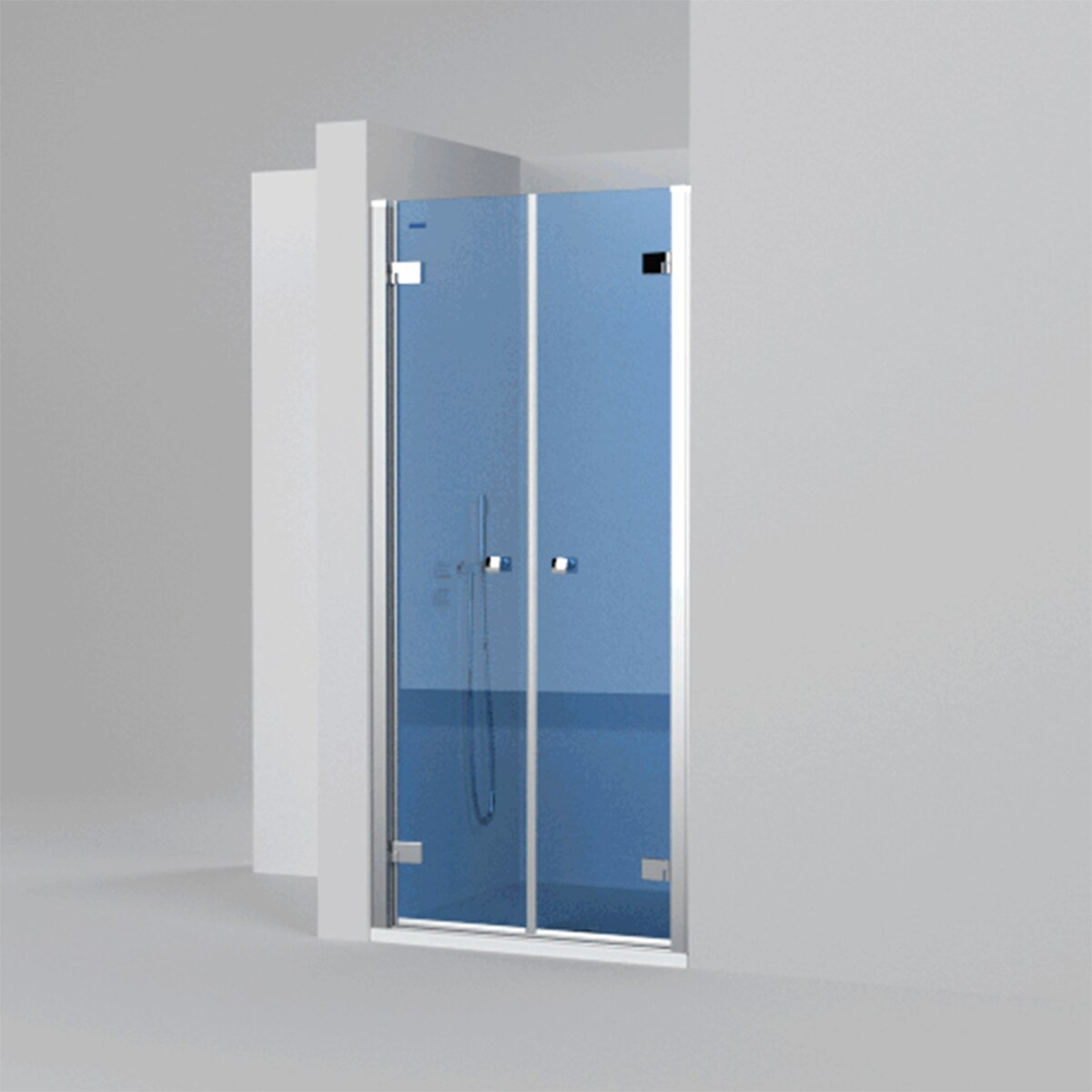 Mampara Ducha frontal D1 Plus Giro 2P Duscholux - Plata brillo De 110,1 a 140 cm Plata brillo-4