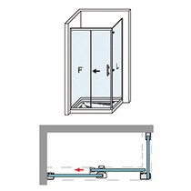 Mampara de ducha angular Versalles 2PL Ibermampara - Cromo De 176,1 a 180x66 a 80 Cromo-9