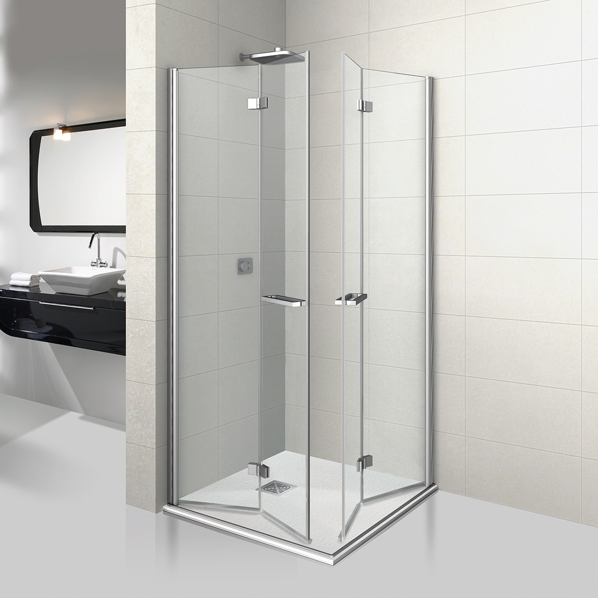 Imagen de Ibermampara Praga 4P mampara ducha 6 mm, 195 cm en OfertitasTOP