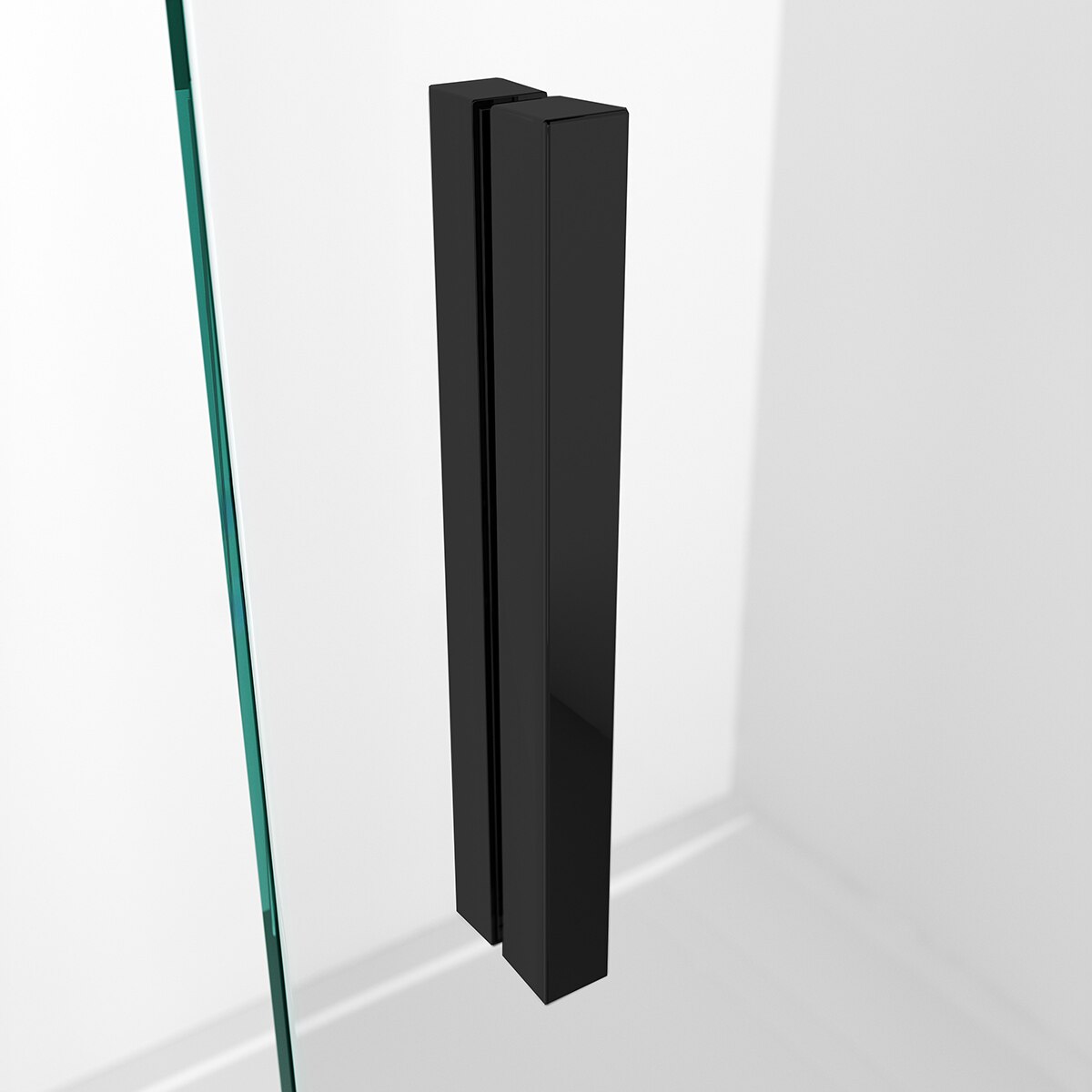 Mampara Ducha frontal D2 Gravity 1F+1P Izquierda Duscholux - Plata brillo De 116 a 140 cm Negro mate-3