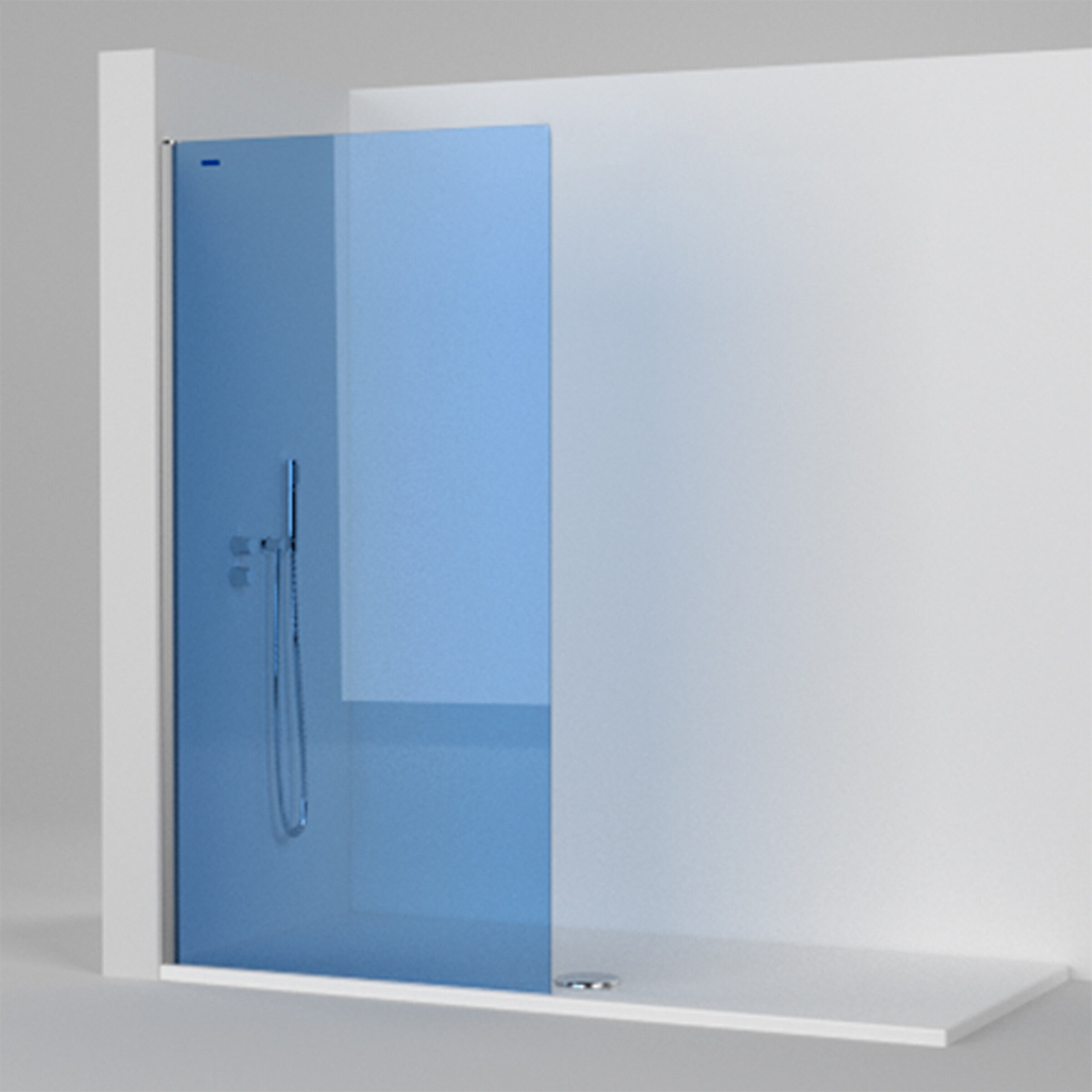 Panel fijo Ducha D4 Fly Izquierdo Duscholux - Negro mate De 60 a 100 cm Negro mate-2