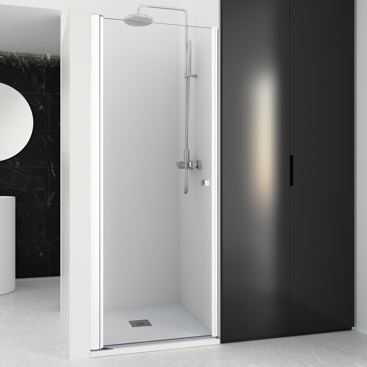Mampara de ducha frontal Arcoiris Plus AC-210 Profiltek Blanco-1