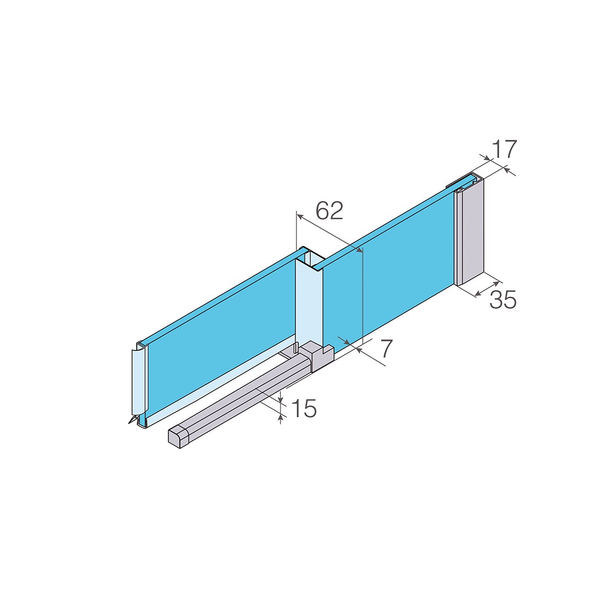 Mampara de ducha frontal Vita VA-210 Profiltek - Plata De 90 a 110 cm Plata-5