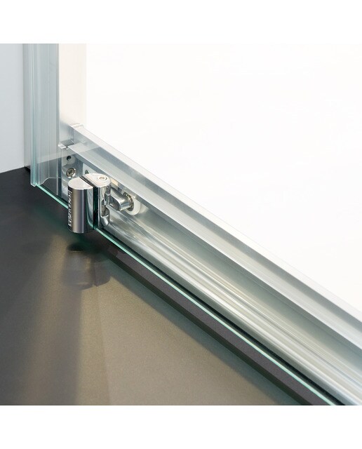 Mampara de ducha frontal con cristal satinado SPG310 Spring Profiltek - Plata brillo De 114 a 120 cm Plata brillo-4
