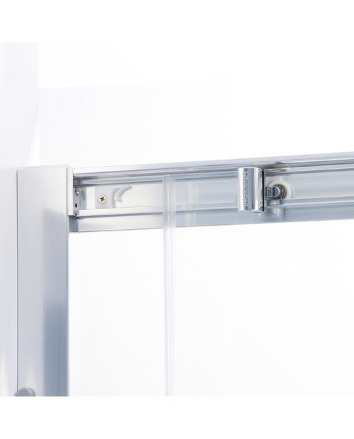Mampara de ducha frontal con cristal satinado SPG310 Spring Profiltek - Plata brillo De 114 a 120 cm Plata brillo-6