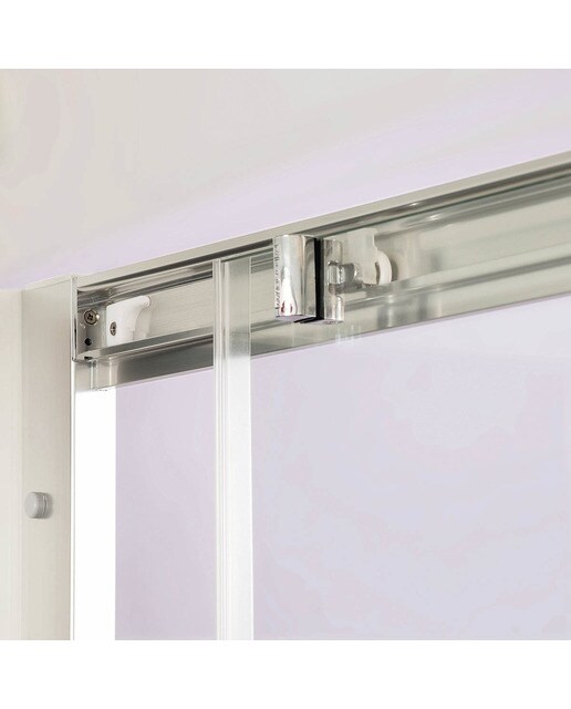 Mampara de ducha frontal con cristal satinado SPG310 Spring Profiltek - Plata brillo De 114 a 120 cm Plata brillo-7