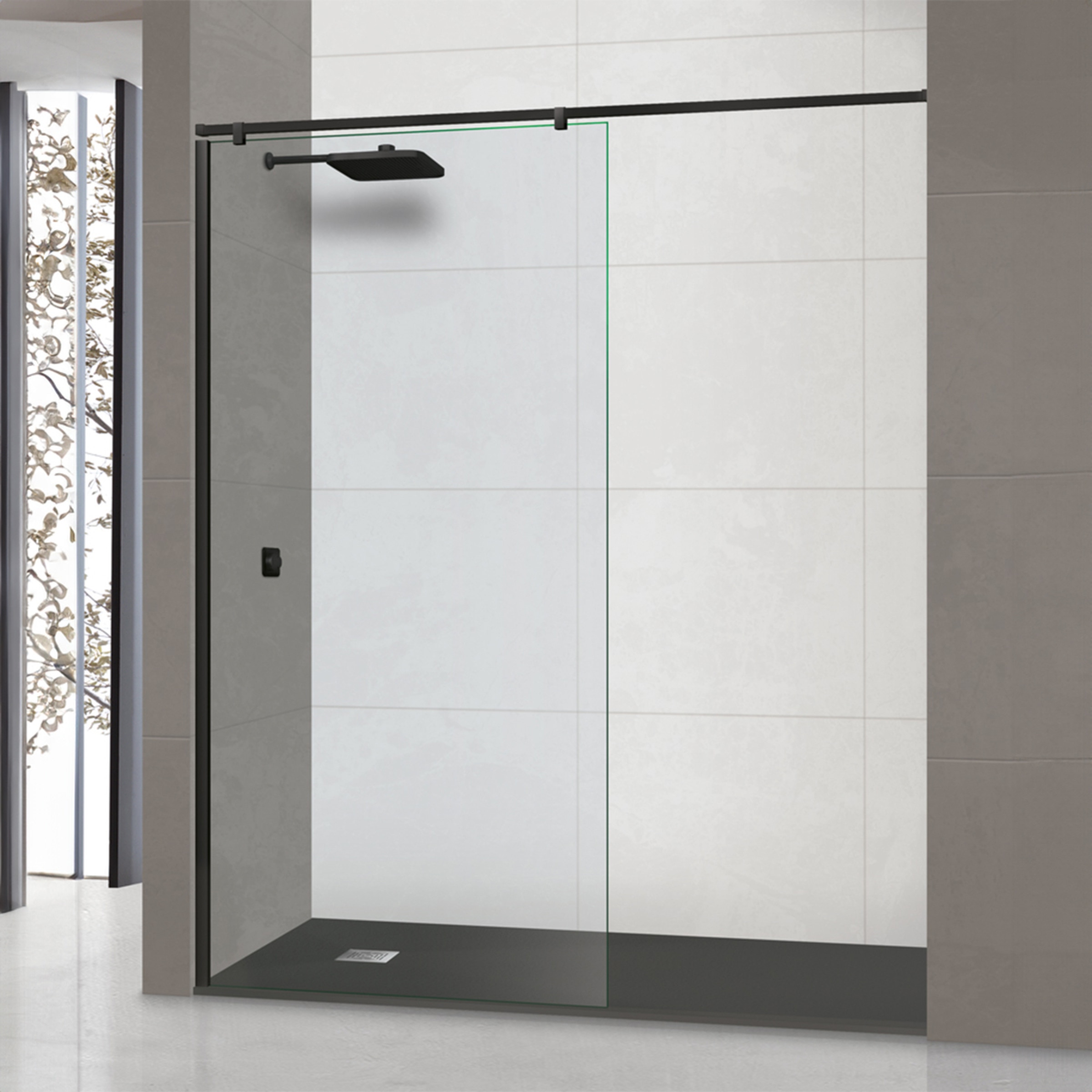 Ibermampara - Mampara de ducha con panel fijo Módena-10 CL Ibermampara.