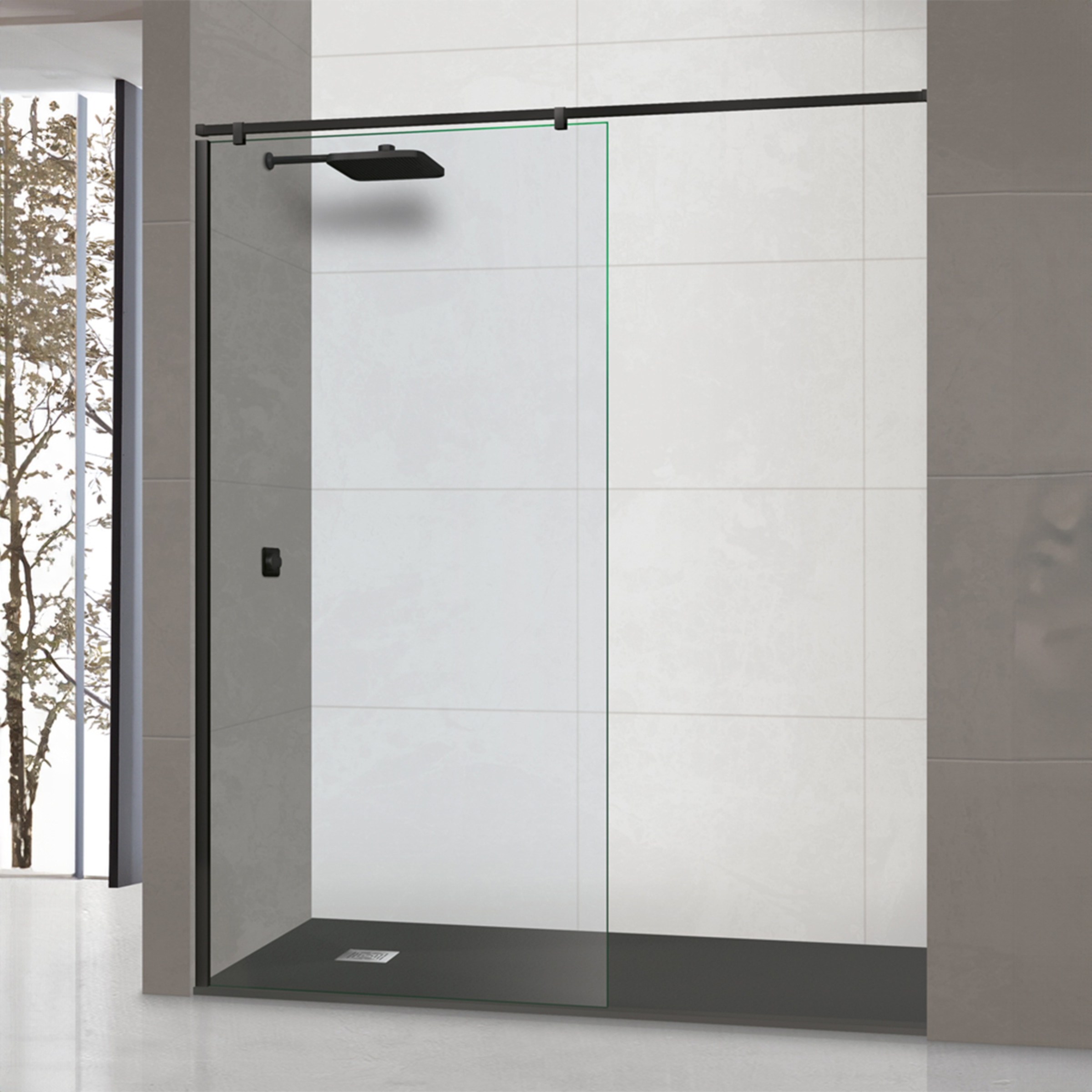 Ibermampara - Mampara de ducha con panel fijo Módena-8 CC Ibermampara.
