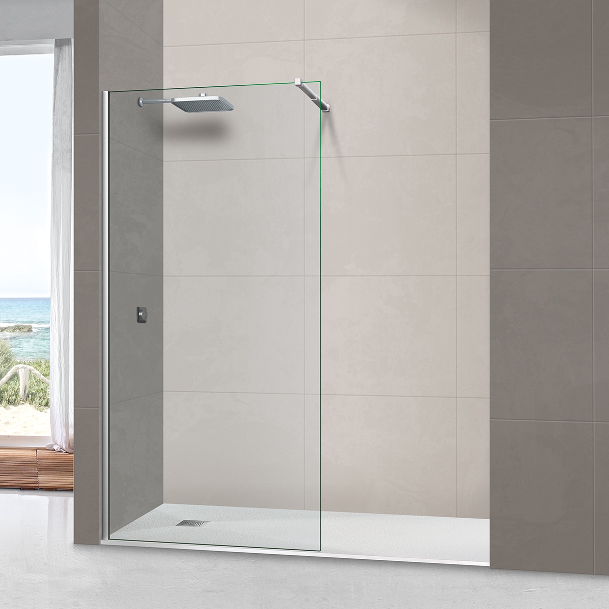 Ibermampara - Mampara de ducha con panel fijo Módena-6 CC Ibermampara.