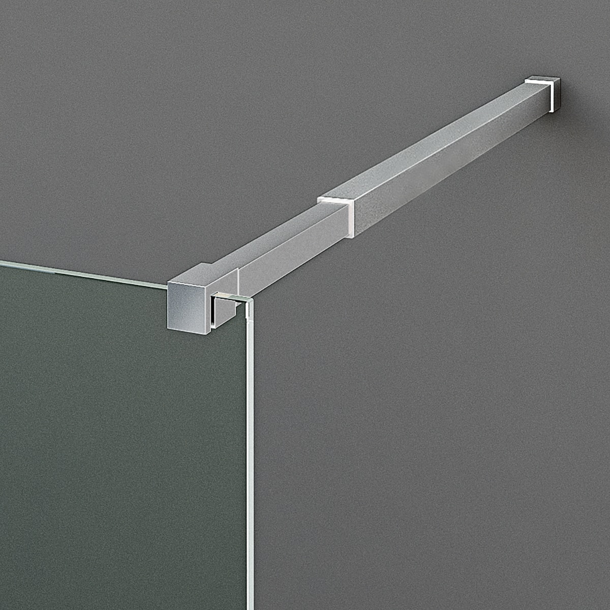 Imagen 3 de Mampara de ducha con panel fijo Módena-6 CC Ibermampara - Cromo De 80 cm Cromo