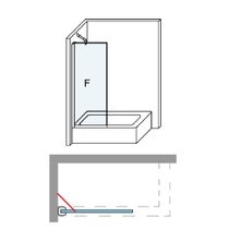 Imagen 5 de Mampara de ducha con panel fijo Módena-8 CL Ibermampara - Cromo De 80 cm Cromo
