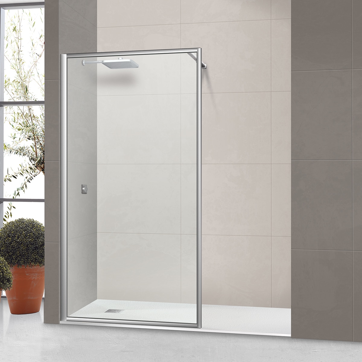 Ibermampara - Mampara de ducha con panel fijo Módena-6 CP Ibermampara.