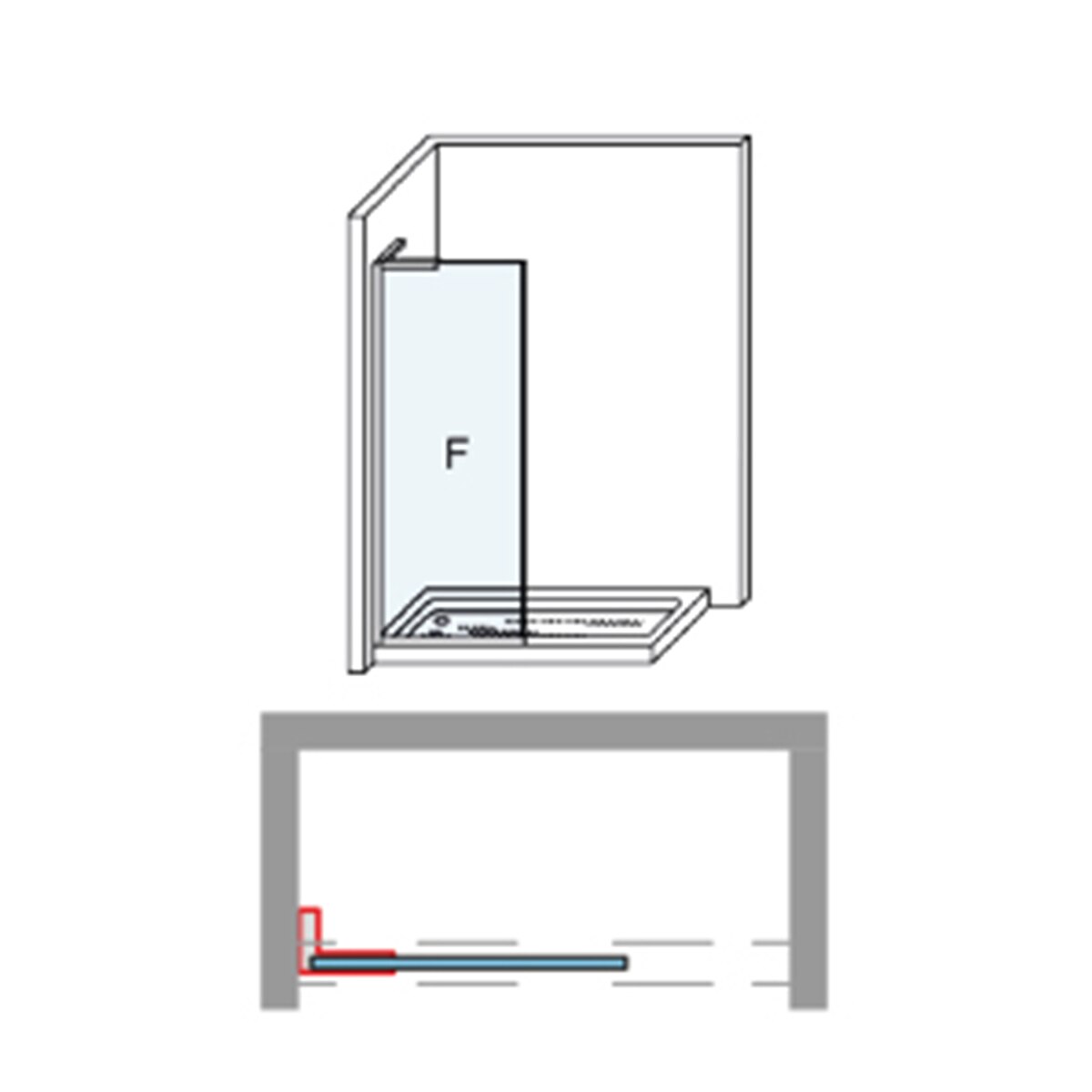Imagen 4 de Mampara de ducha con panel fijo Módena-6 E Ibermampara - Cromo 90 cm Cromo
