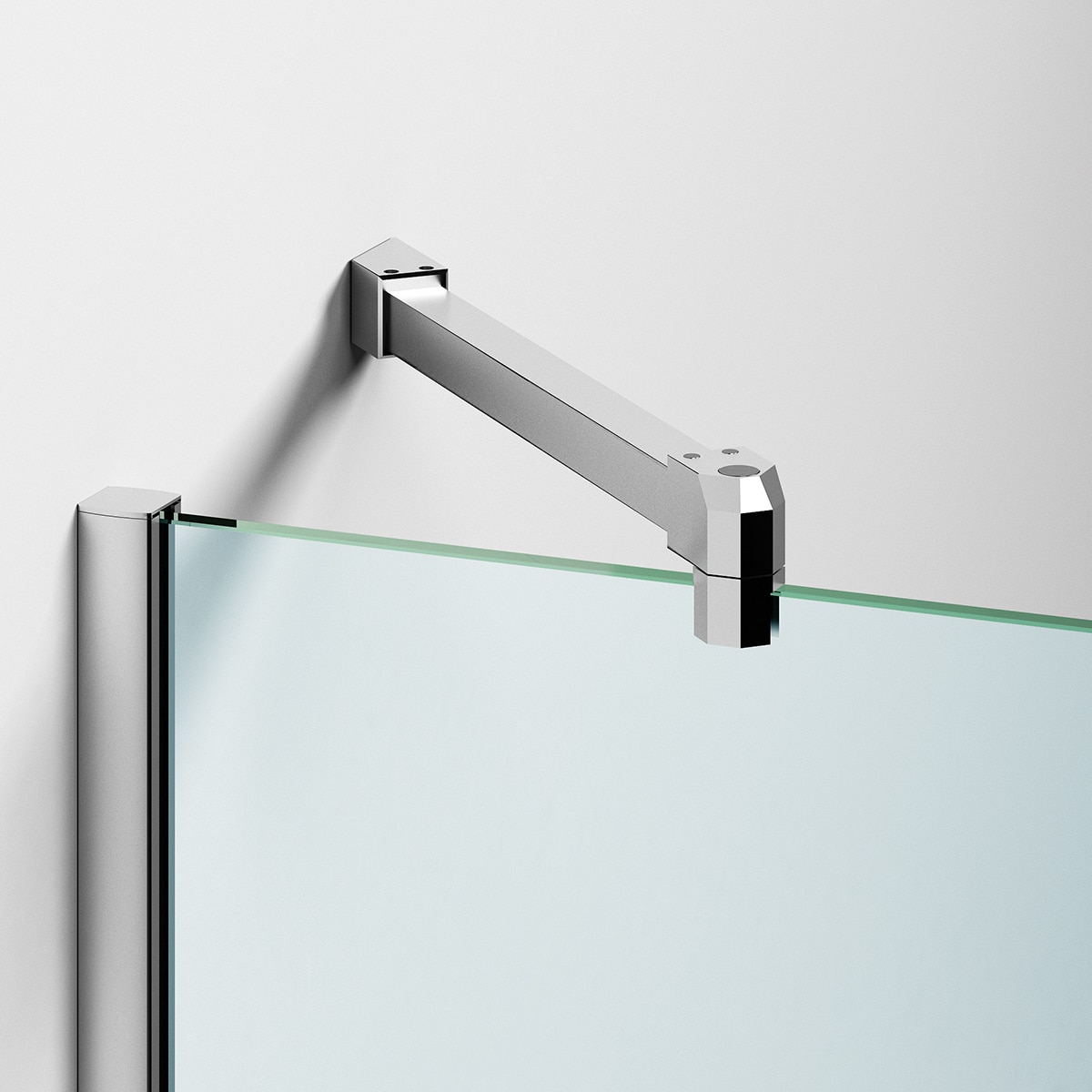Imagen 3 de Mampara de bañera con panel fijo Módena-6 CC Ibermampara - Cromo 80 cm Cromo