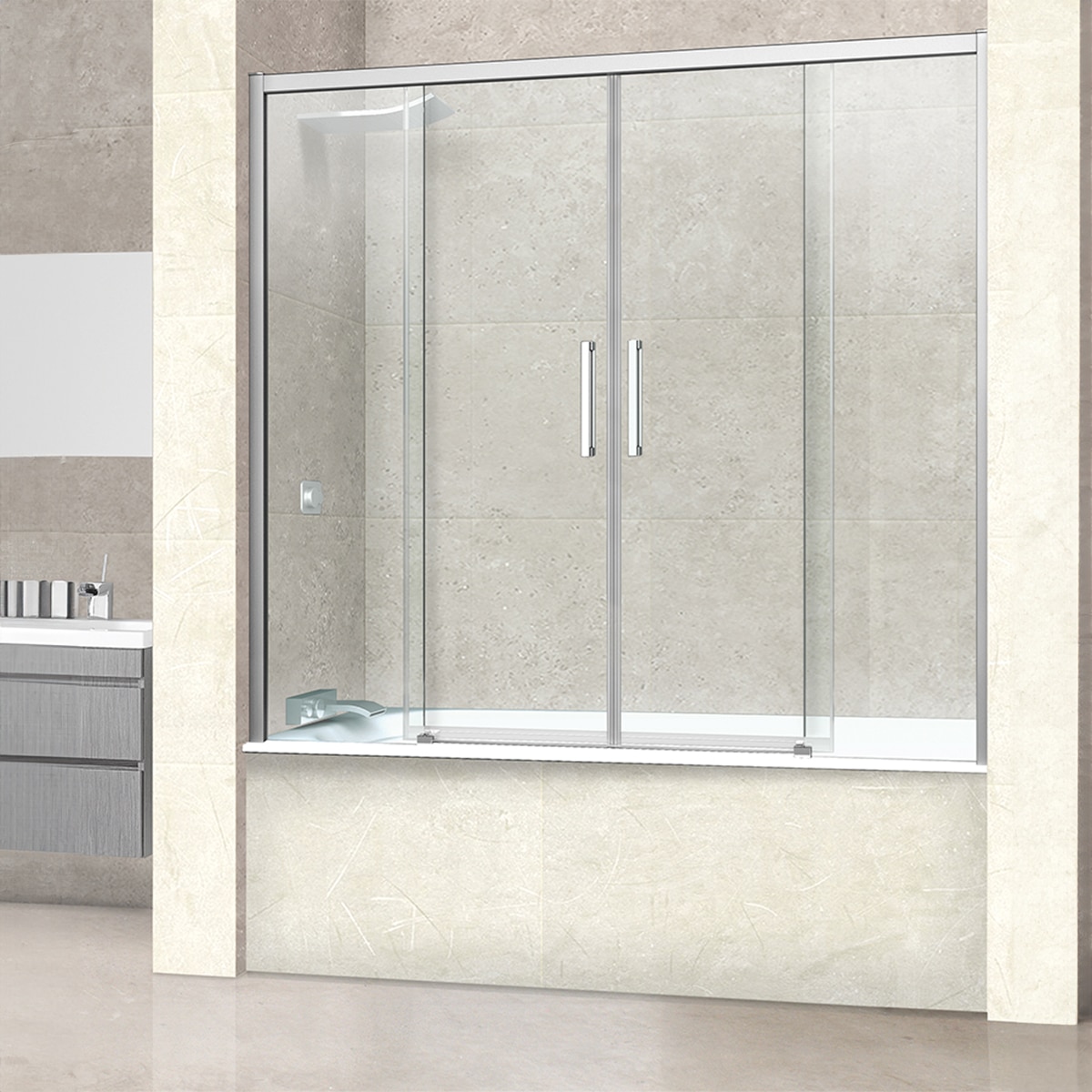 Imagen de Ibermampara Versalles Mampara bañera 6 mm 147 cm en OfertitasTOP