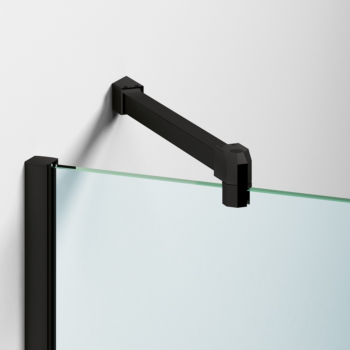 Imagen 3 de Mampara de bañera con panel fijo Módena-6 CC Ibermampara - Negro mate 80 cm Negro mate