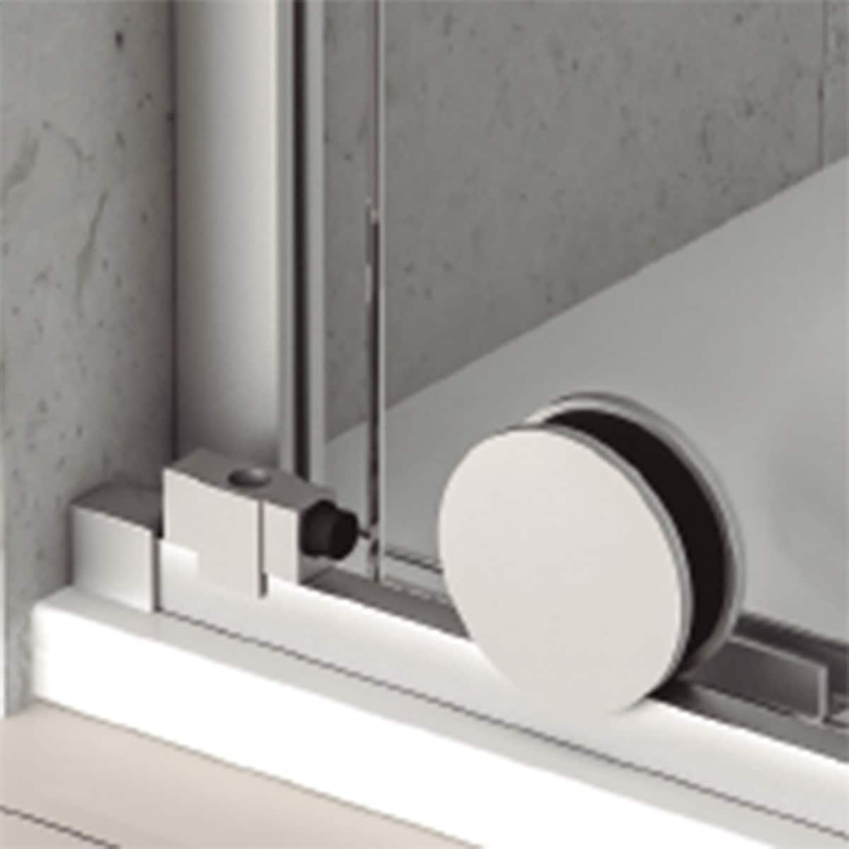 Mampara de ducha angular 2PL Bristol Ibermampara Cromo-3