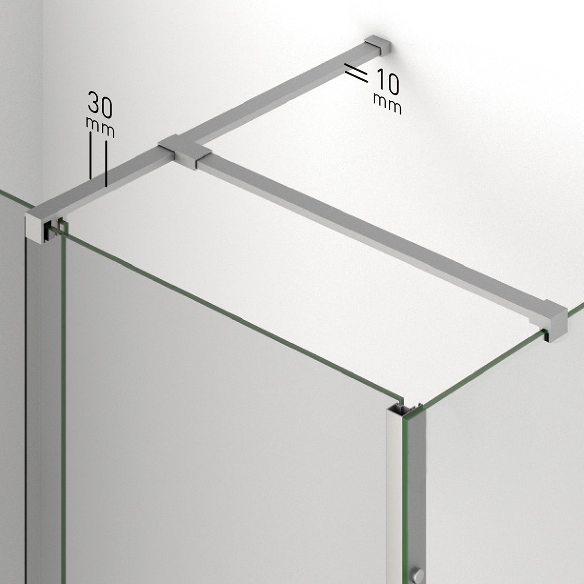 Mampara de ducha angular 2PL Bristol Ibermampara Cromo-4