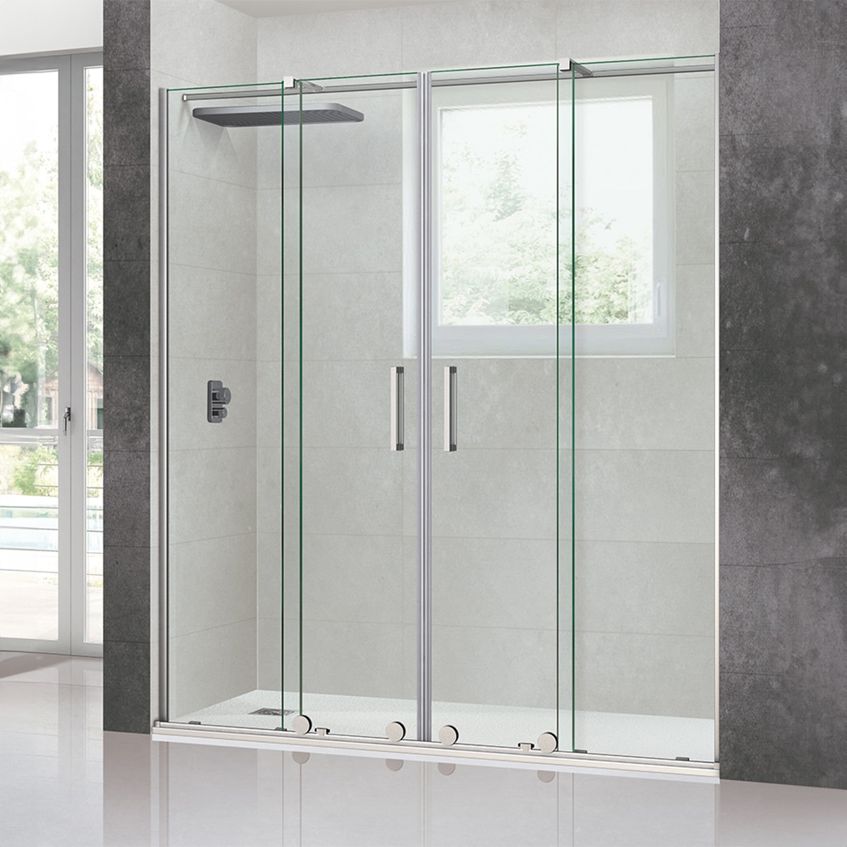 Imagen de Ibermampara Bristol Mampara 8 mm 196 cm mampara en OfertitasTOP