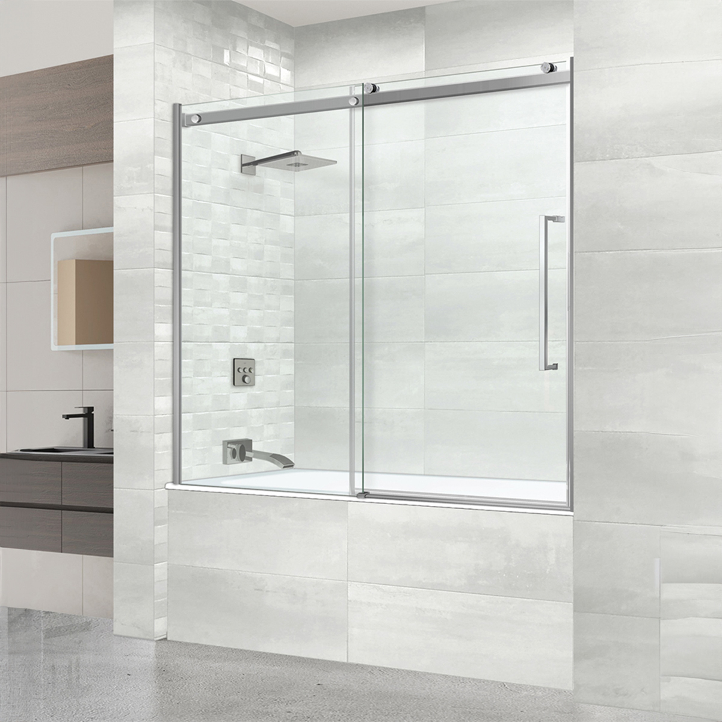 Imagen 0 de Mampara de bañera frontal Elegance 2P Ibermampara Cromo
