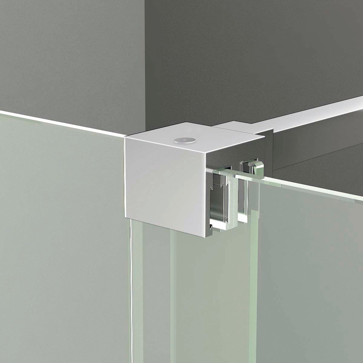 Mampara de bañera frontal Britania 2P Ibermampara - Acero De 160,1 a 180 cm Acero-4