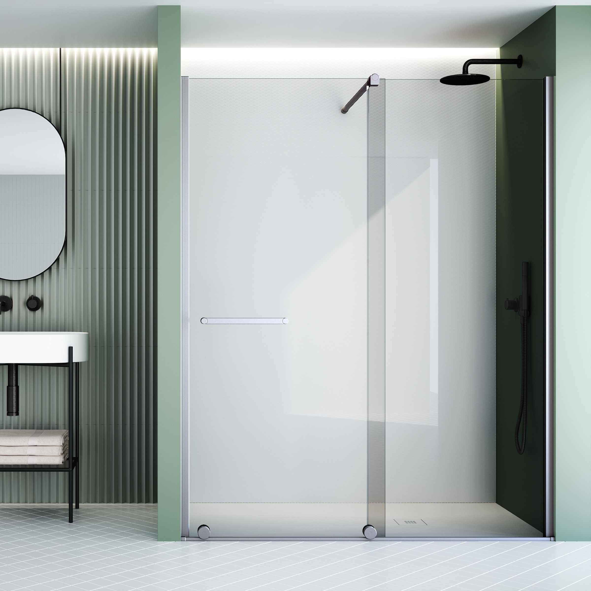 Profiltek - Mampara de ducha frontal Vanity VY-210 Profiltek.