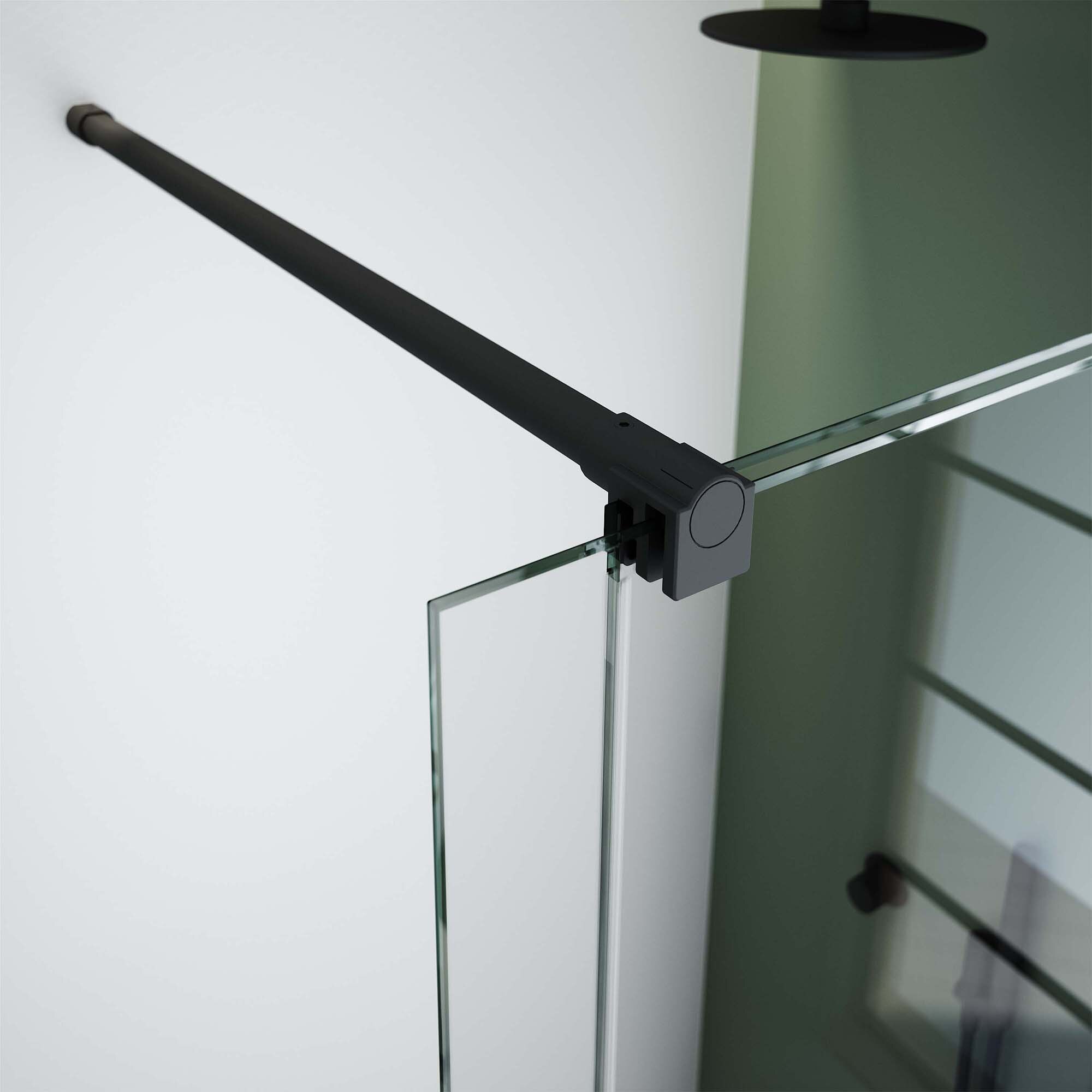 Imagen 4 de Mampara de ducha frontal Vanity VY-225 Profiltek - Negro mate De 135 a 140 cm Negro mate
