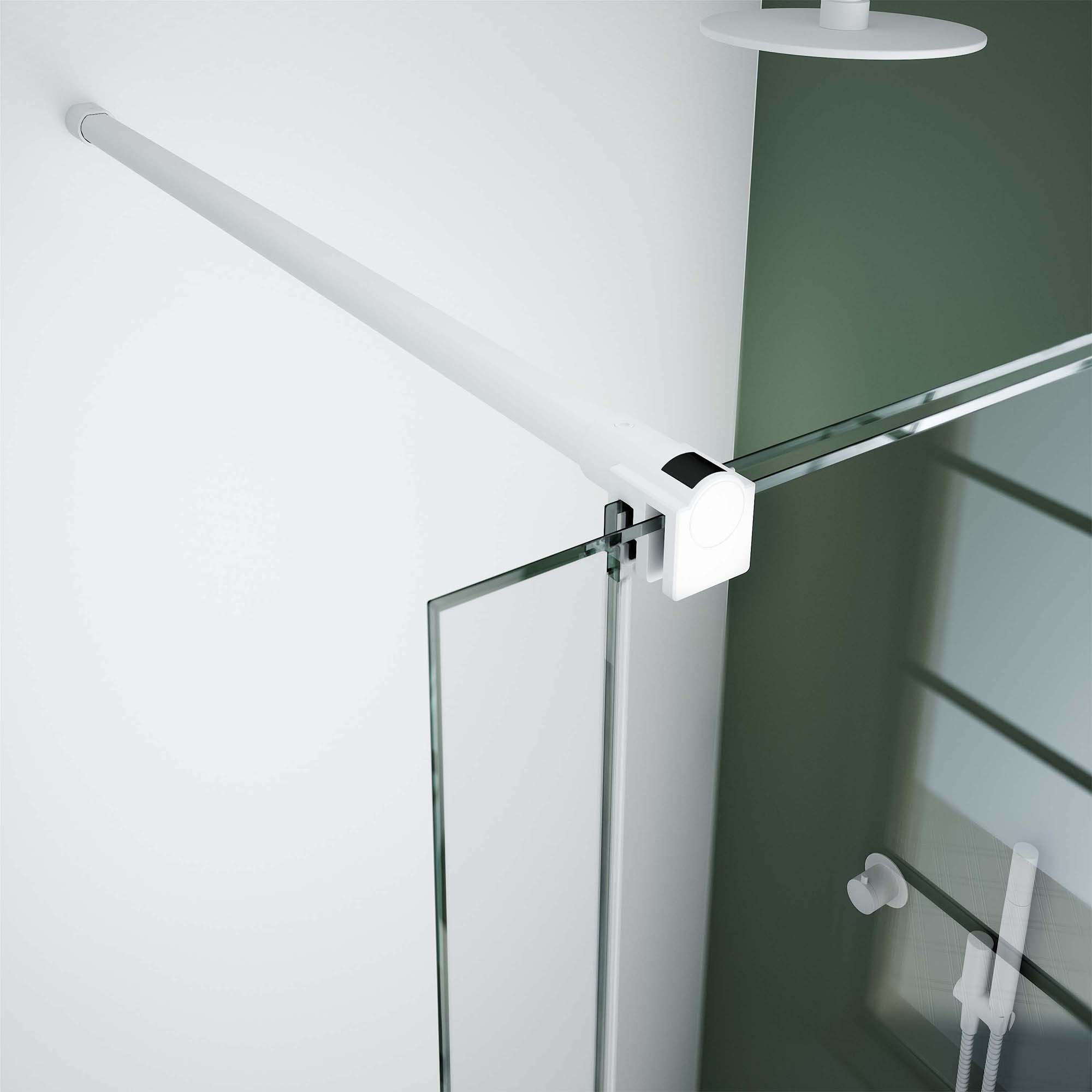 Imagen 4 de Mampara de ducha frontal Vanity VY-225 Profiltek - Blanco mate De 135 a 140 cm Blanco mate
