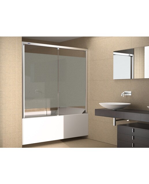 Imagen 0 de Mampara de bañera Duscholux Plus Evolution derecha V5S con tratamiento FeelNet 3D Plata mate