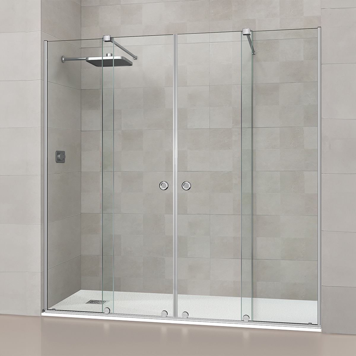 Imagen de Ibermampara Britania Mampara 8 mm 195 cm frontal 🚿 en OfertitasTOP