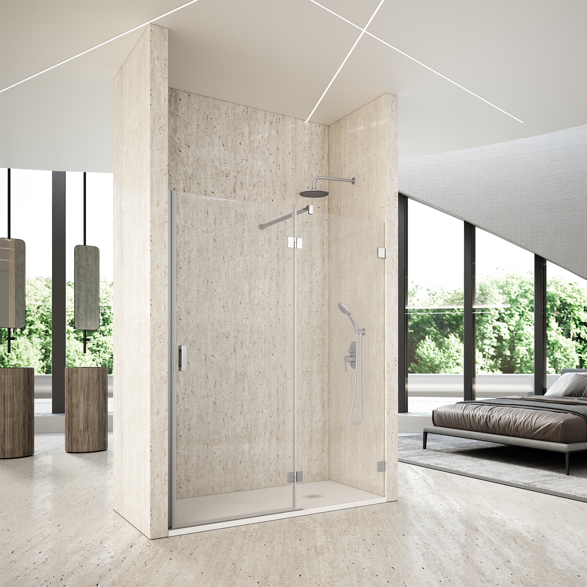 Imagen de Profiltek GL-206 mampara ducha 8 mm, 195 cm cromó 🛁 en OfertitasTOP
