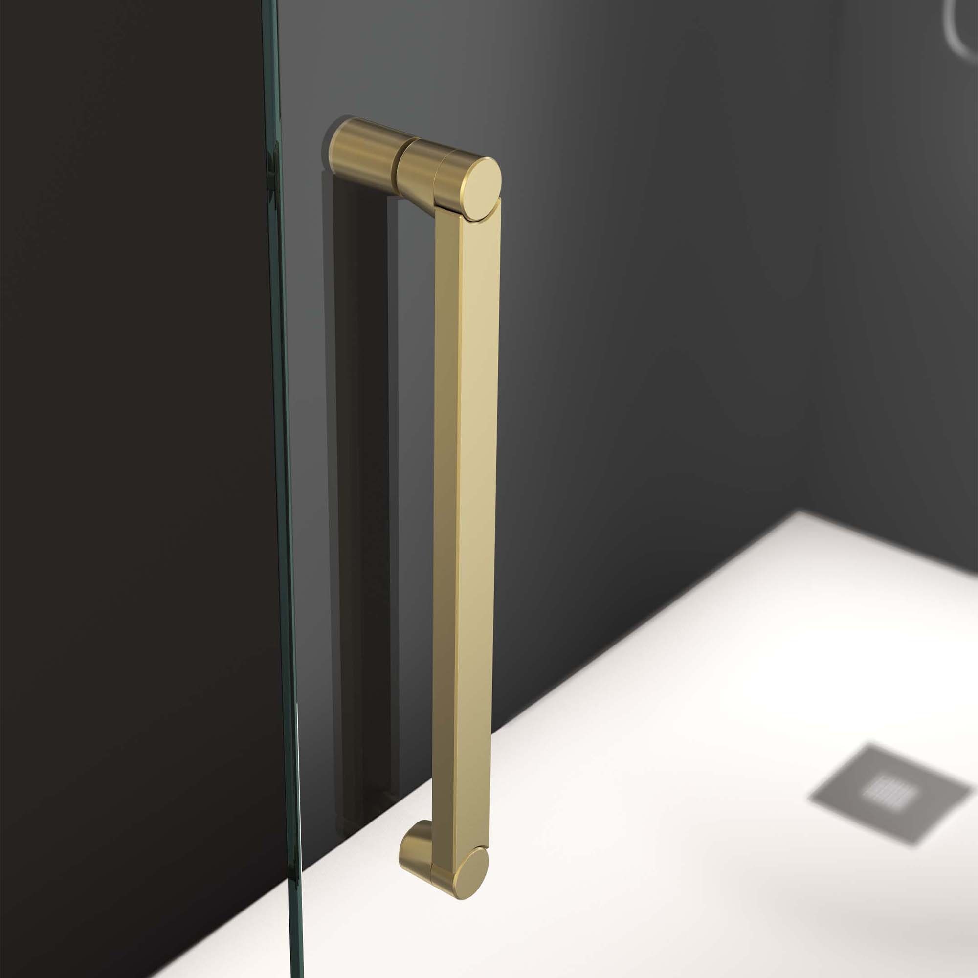 Imagen 3 de Mampara de ducha frontal Vanity VY-225 Profiltek - Oro mate De 135 a 140 cm Oro mate