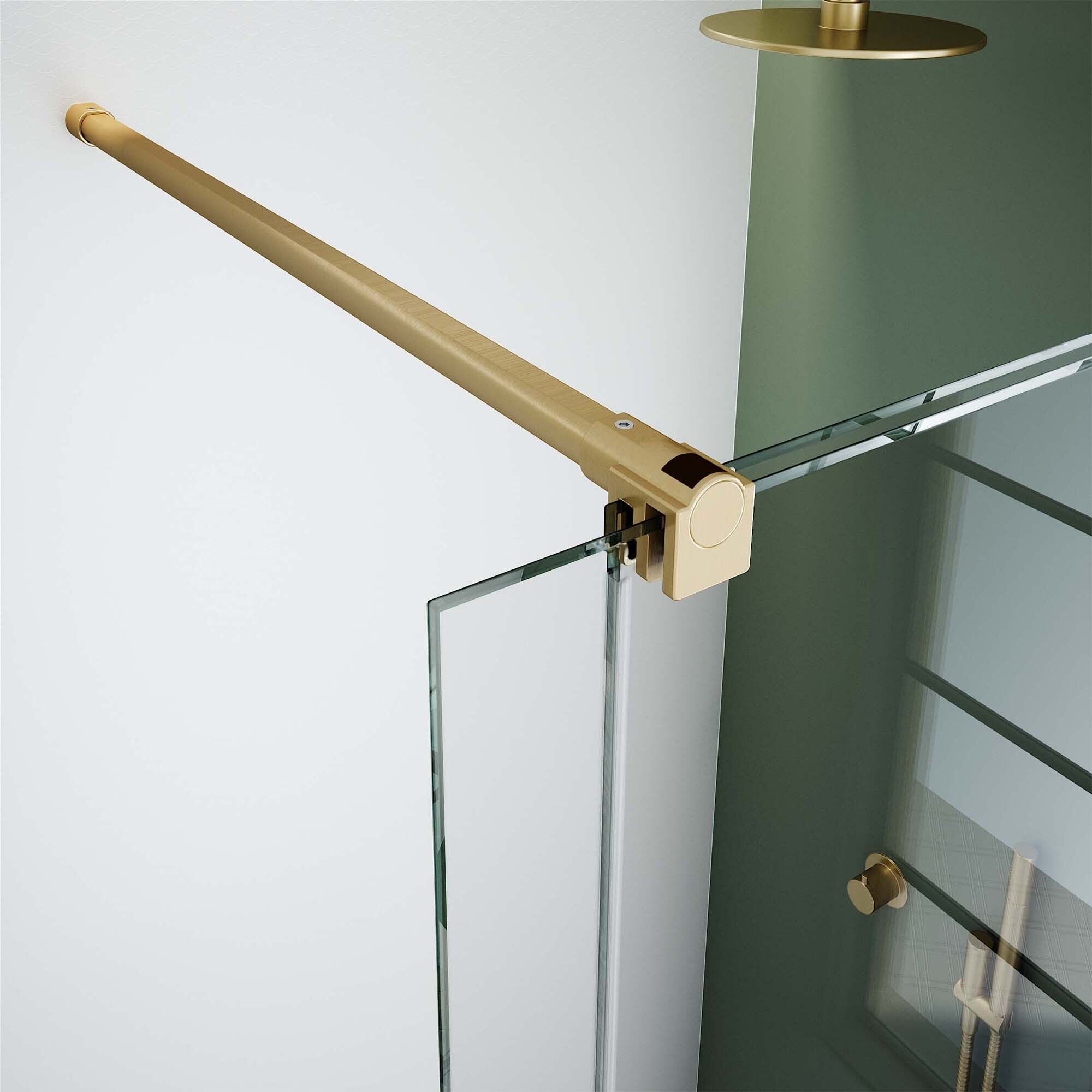 Imagen 4 de Mampara de ducha frontal Vanity VY-225 Profiltek - Oro mate De 135 a 140 cm Oro mate