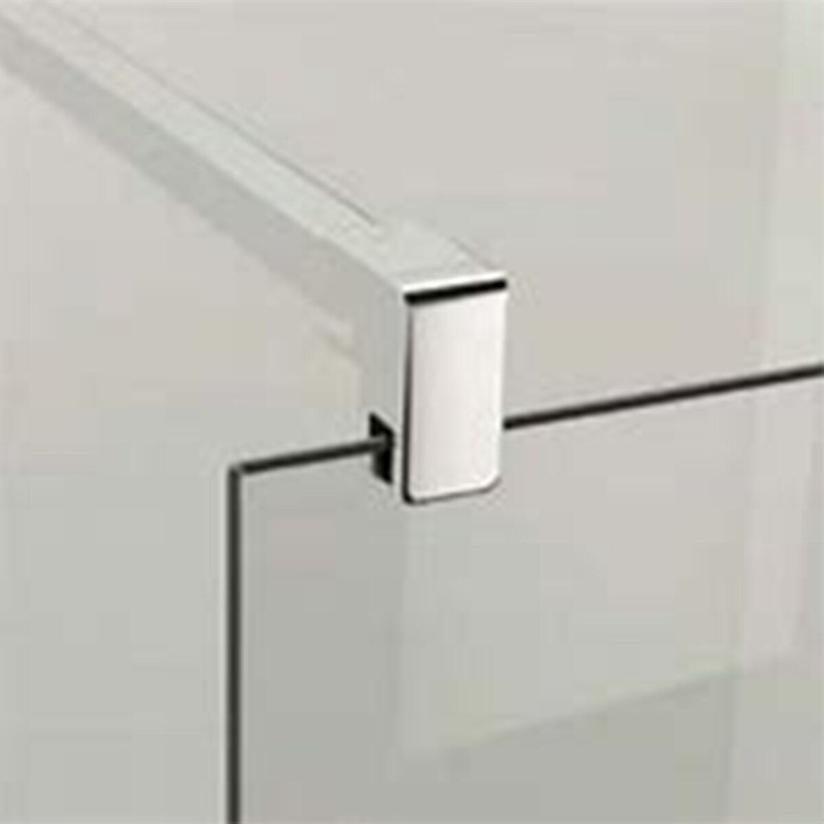 Mampara de ducha con panel fijo  Fado V-6 Profiltek Plata brillo-3