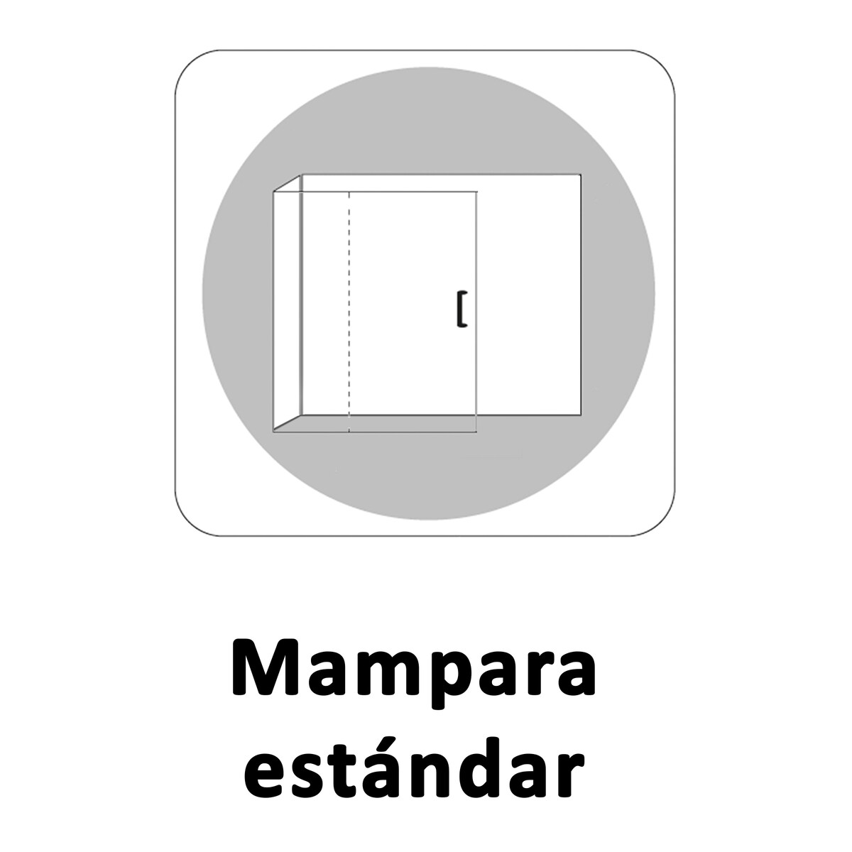 Mampara de ducha con panel fijo  Fado V-6 Profiltek Plata brillo-5