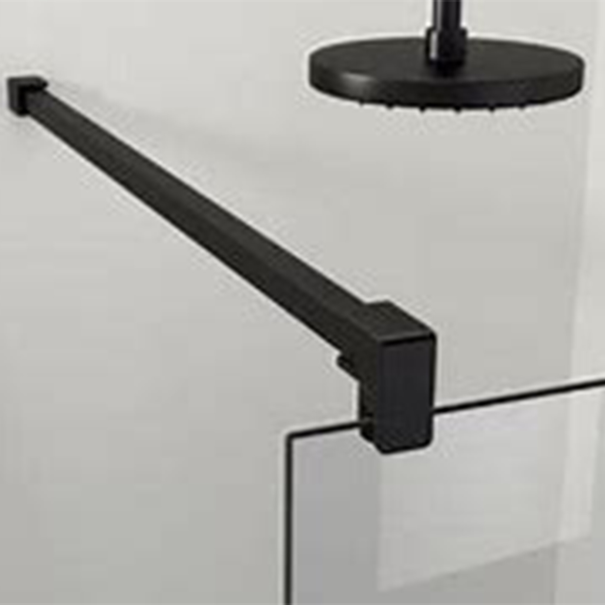 Mampara de ducha con panel fijo Fado V-8 Profiltek - Negro mate De 138,5a140 cm Negro mate-3