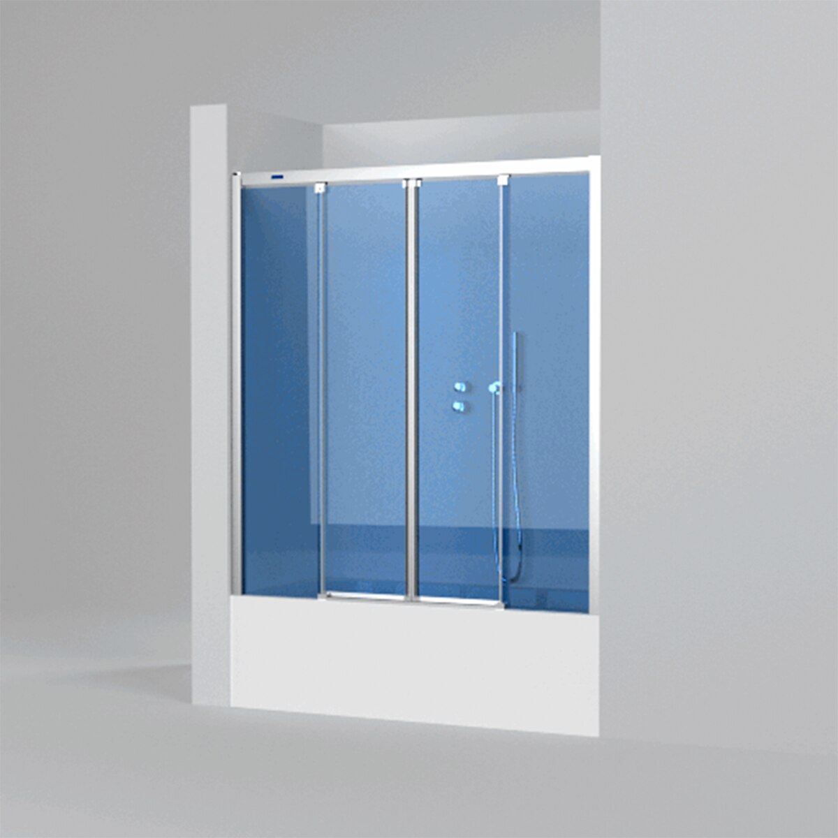 Mampara Bañera frontal D5 Custom 2F+2P Duscholux - Platino De 230,1 a 250 cm Platino-5
