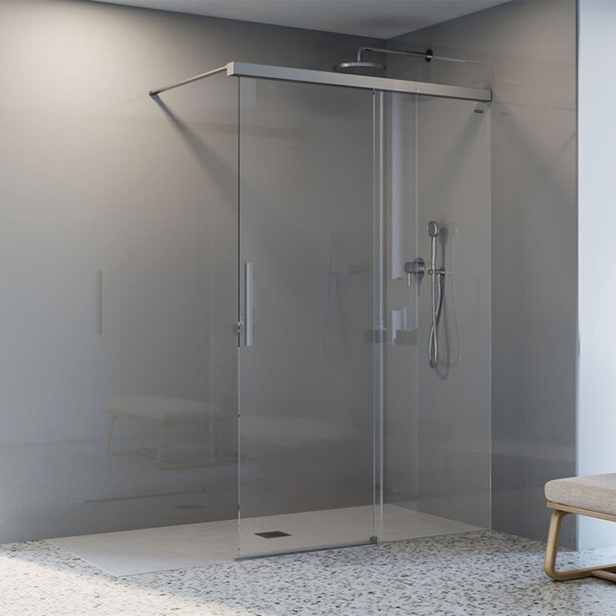 Duscholux - Separador ducha D5 Custom Derecho Duscholux.