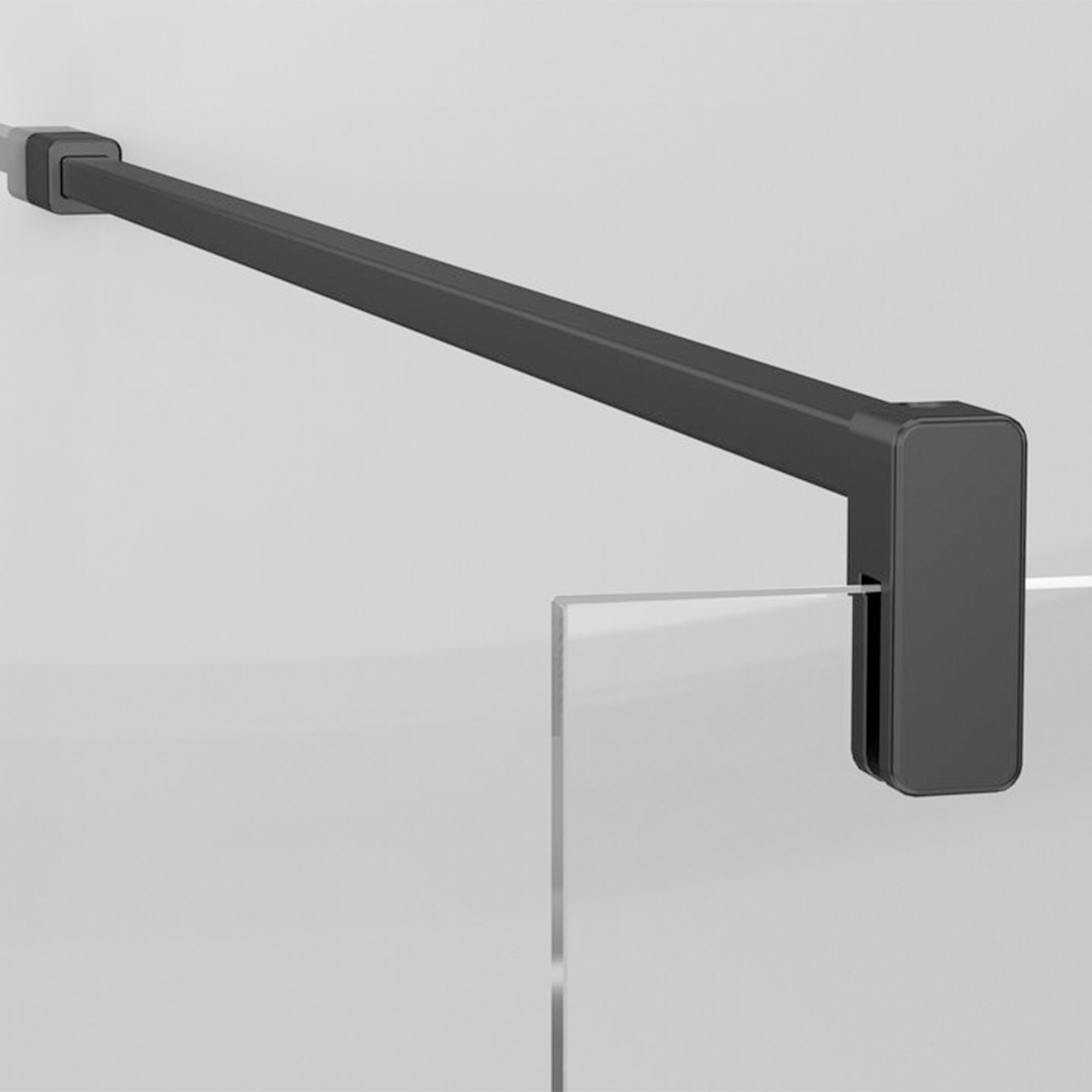 Panel fijo Ducha D2 Sky Derecho Duscholux - Negro mate De 70 a 100 cm Negro mate-2