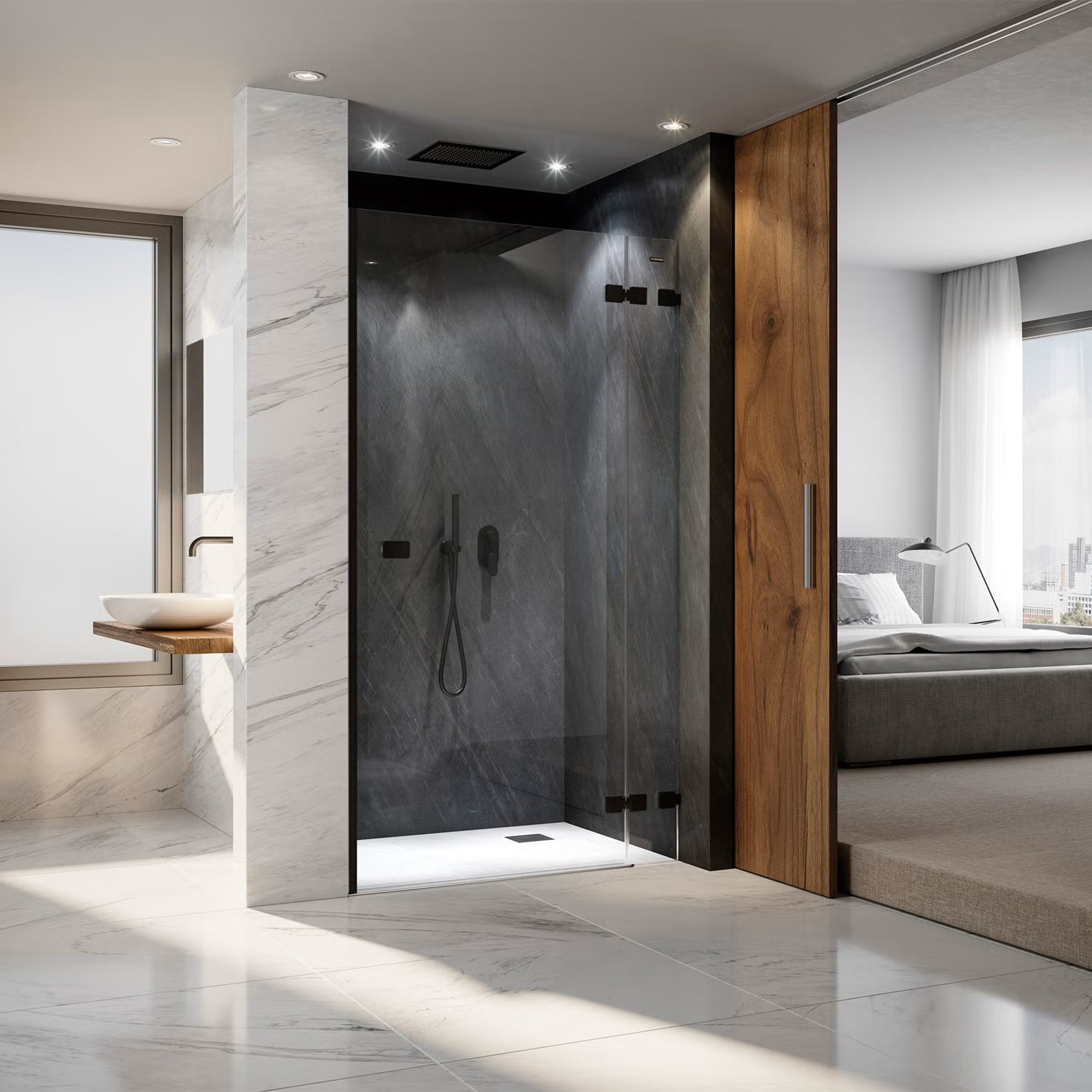 Imagen de Duscholux D4 Pure Mampara 200 cm, vidrio 6/8 mm 🚿 en OfertitasTOP