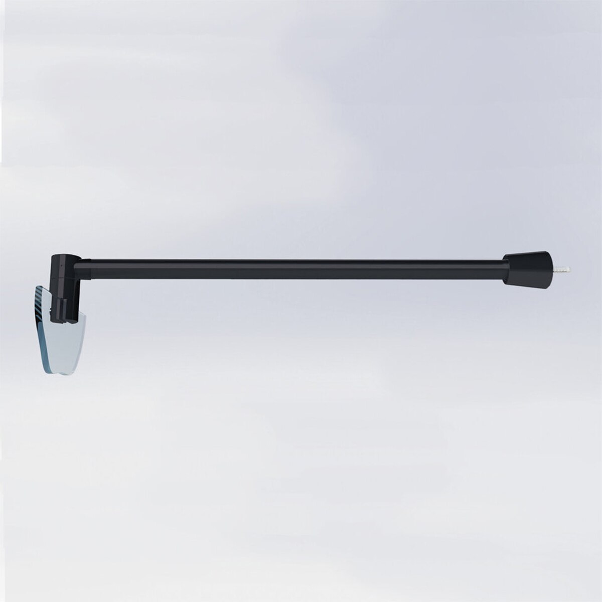 Panel fijo Ducha D1 Mode Duscholux - Negro mate De 119,5 a 120,5 cm Negro mate-2
