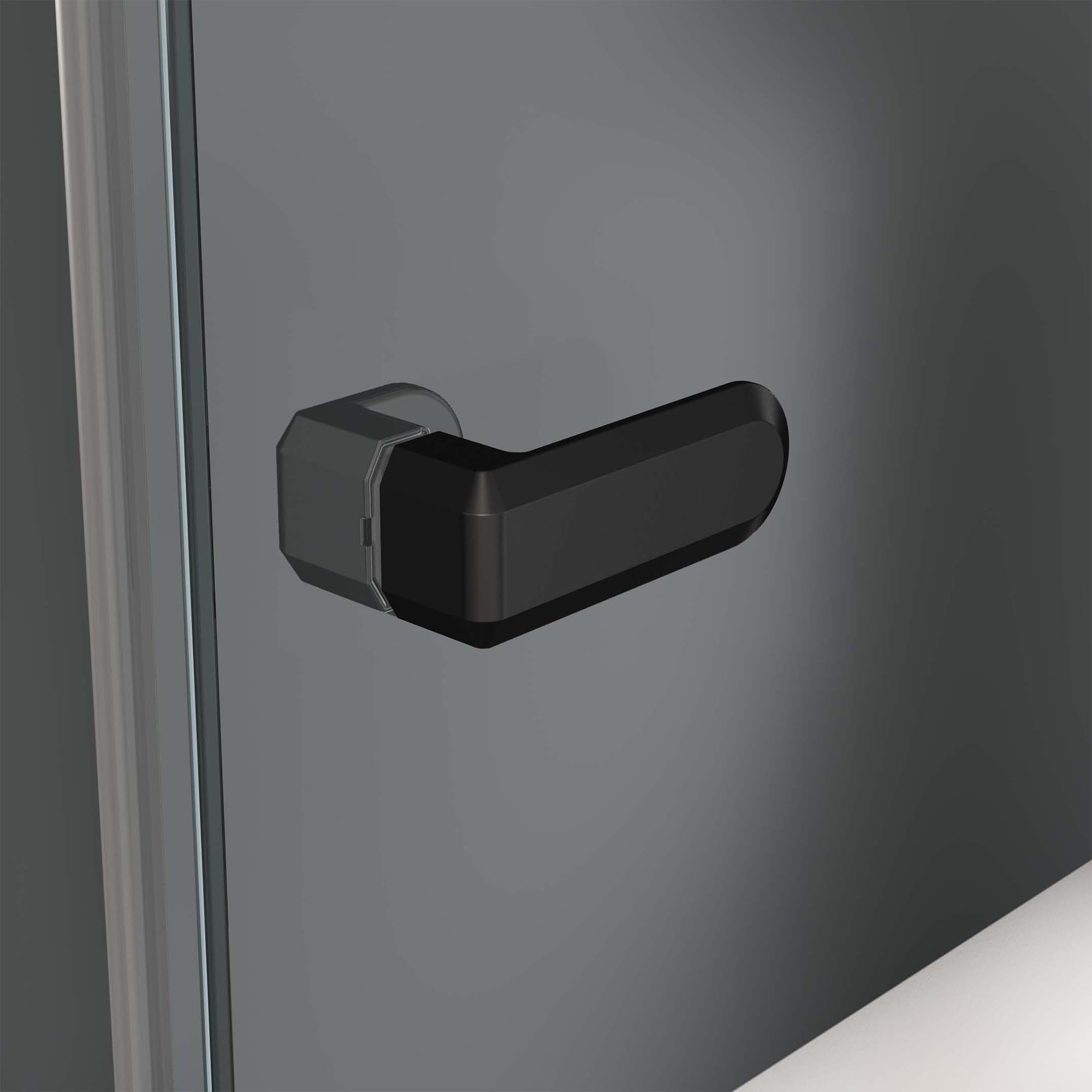 Mampara de ducha frontal Galilea GA-209 Profiltek - Negro mate De 110 a 140 cm Negro mate-3
